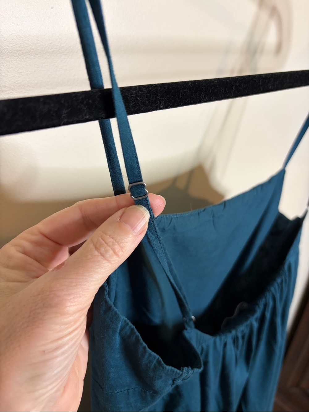 Abercrombie and Fitch Dark Teal Spaghetti-Strap Maxi Dress #1353 - Picture 8 of 9